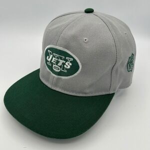 New York Jets Snapback NFL Hat Mens OSFM Grey Green Acrylic Vintage Sportswear